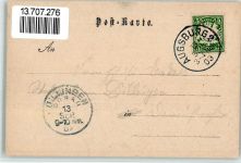 W8900 Augsburg , Bay Lithographie Brauerei Herrle Annastraße Gaststube Königsplatz Brauerei 1903 BOAKC