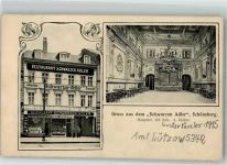 10115 W1000 Schöneberg 1911 Foto AK Gasthaus Schwarzer Adler Festsaal