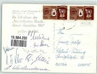 Dhaula-Himal 1963 Rückseite Unterschriften der Teilnehmer Expedition Foto AK