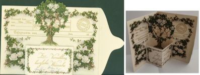Schmucktelegramm Kulissenkarte 12 x 8,5 cm Hochzeit KEINE AK