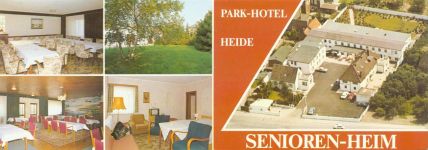 25746 W2240 Heide , Holst KEINE AK Parkhotel Seniorenheim Innen- und Aussenansicht Klappkarte