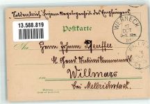97440 W8727 Werneck 1901 Lithographie Psychiatrie'sche Anstalt Dorfstrasse Stadtwappen
