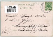 06542 O4702 Allstedt Gebrauchsspuren Lithographie Bahnhof Schloss Allstedt Rathaus Neujahreskarte