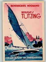 W8132 Tutzing Bayrisches Hochland Werbung zur Tourismusförderung Plakative Kunst BOAKC