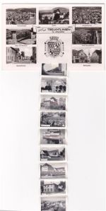91757 W8830 Treuchtlingen AK mit Leporello ausziehbarer Papierstreifen Mahnmal Luitpoldstraße Schloss Marktplatz Marienkirche Schloss Ehrenmal Krankenhaus Mädchen-Mittelschule Bahnhof