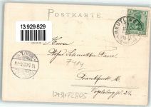 72760 W7410 Reutlingen 1902 Prägedruck Schloss s´ Bärbele von Lichtenstein Tracht Korb Ort lt. Stempe