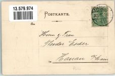 77704 W7602 Oberkirch , Baden 1900 Prägedruck Oberkirch Nachtwächter Passepartout