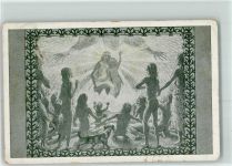 Nr. 53 Anbetung der Hirten Jugendstil AK Fidus Gebrauchsspuren