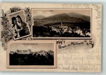 79379 W7840 Müllheim , Baden - Markgräflerin Tracht Trauben Infanterie-Kaserne Bahnpoststempel