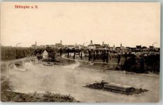 89407 W8880 Dillingen a d Donau 1910 - mit Donaubrücke und Flösser Verlag Ludwig Sauer Fotograf Simson