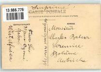 Libreville Foto AK Tracht Mann Briefmarke Bildseite