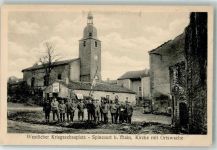 55230 Spincourt 1916 - Westlicher Kriegsschauplatz Kirche mit Ortswache Soldaten