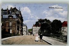 08200 Sedan 1917 Foto AK Maasbrücke Feldpost WK I