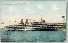 New York City Hudson River Day Line Steamer Hendrick Hudson Dampfer New York 1908