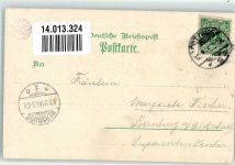 03042 O7500 Cottbus 1899 Gebrauchsspuren Lithographie Rathaus Marktplatz Tracht Spreewald