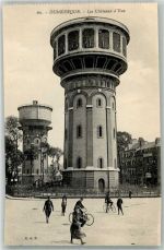 59240 Dunkerque Foto AK Wasserturm Fahrrad