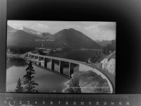 83661 W8172 Fall GLASNEGATIV Sylvensteinsee, m. Faller Klammbrücke