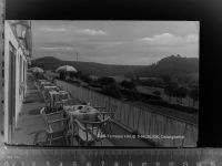 35104 W3540 Dalwigksthal , Waldeck GLASNEGATIV Café-Terrasse Haus Thalblick