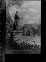 49074 W4500 Osnabrück GLASNEGATIV Hegertor u. Stöve Denkmal