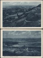 01034 O8000 Pillnitz um 1920/30 - Pillnitz bei Dresden, 2 tolle AK, -Pillnitz, vom Borsberg aus gesehen-, Kirche, Ortsübersicht, bläulich,Landesverein Sächsischer Heimatschutz