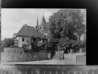 58730 W5758 Fröndenberg , Ruhr GLASNEGATIV An der Stiftskirche