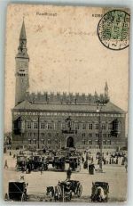 Kopenhagen København 1905 Foto AK Rathaus Marke bildseitig