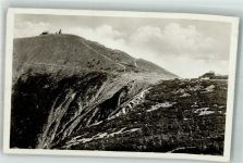 Schneekoppe 1930 Foto AK Melzergrund Schlesierhaus