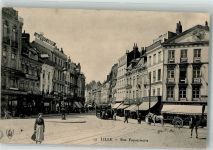 59000 Lille Foto AK Geschäft Straßenbahn Rue Esquermoise