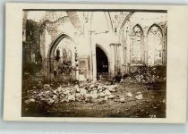 54310 Homecourt Foto AK Ort handschriftlich zerstörte Kirche
