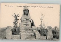 Woerth Wörth an der Sauer Denkmal des 5. Thüringischen Inf.-Regt. Nr. 94 Reichseinigungskriege Kriegerdenkmal