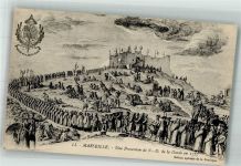 13000 Marseille Foto AK Prozession de la Garde 1777