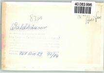 94556 W8351 Waldhäuser FOTO KEINE AK Gasthaus
