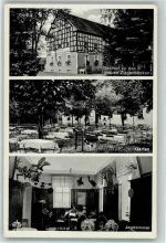 O6532 Bad Klosterlausnitz Gasthof "zu den 3 grauen Ziegenböcken", mit Jagdzimmer, Eule, Hakenkreuzflagge Eule