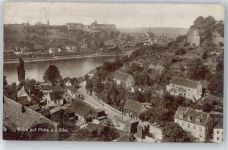 01796 O8300 Pirna - Fluss Haus Straße Baum