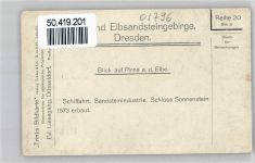 01796 O8300 Pirna - Fluss Haus Straße Baum