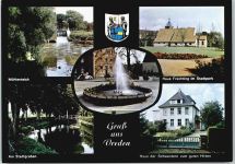 48691 W4426 Vreden - Wappen Haus Brunnen Auto Brücke Wiese