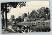 04736 O7305 Waldheim , Sachs - Gondelstation, Fluss, Kirchturm