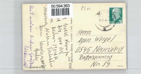 01458 O8103 Medingen b Dresden Gebrauchsspuren Ortsansicht, Fotokarte