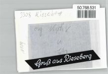 38154 W3308 Rieseberg FOTO KEINE AK Foto mit Negativ