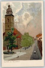 99867 O5800 Gotha , Thür Lithographie / Künstlerkarte Neumarkt