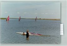 25832 W2253 Tönning FOTO KEINE AK Eidersperrwerk Surfer