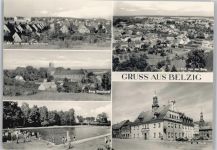 14806 O1820 Belzig - Neues Krankenhaus Burg Eisenhardt Schwimmbad Rathaus Markt