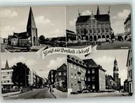 46395 W4290 Bocholt - St. Georgskirche Rathaus Neustraße am Hospital