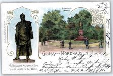 99734 O5500 Nordhausen , Thür Lithographie Bismarckdenkmal