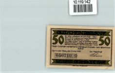 06507 O4305 Gernrode , Harz - Notgeld 50 Pf. Stadtansicht