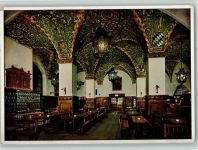 W8000 München Kgl. Hofbräuhaus Innenaufnahme Parterre-Räume Hakenkreuzstempel WK II Hofbräuhaus