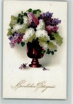 Ostern - Blumenvase , Meissner & Buch Serie 2358 AK Flieder 1929