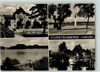 16798 O1432 Fürstenberg , Havel - Denkmal Schwedtsee Hafen Rathaus