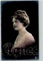 Rotophot Serie 2692-3 AK mit Glimmerauflage Frauenschönheit Name auf AK AK mit Glitzer