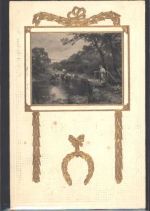 Reliefdruck Passepartout 1910 Gebrauchsspuren